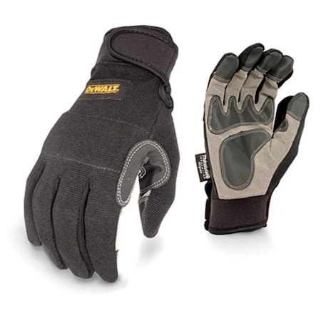 Radians 242567 Dewalt General Utility Synthetic Leather Palm Work Glove - Black; Large 242567